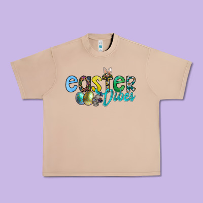 Easter Vibes Urban Heavy Tee Designed By Cowhidedigitalart