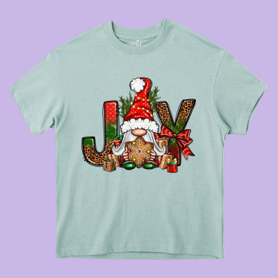 Joy Christmas With Gnome Bbs Heavy Core Tee Designed By Bundleandbundleshop