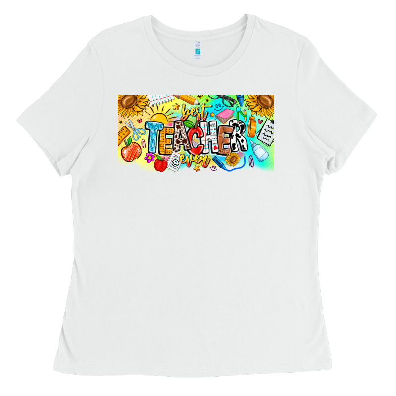 Best Teacher Ever Ladies Tee by CowhideDigitalArt | Teevron