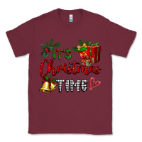 Burgundy it's Christmas time Classic Tee - BarkalooDesign