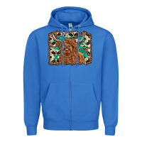 True Royal highland cow western background Zipper Hoodie - RanaPortraitStore