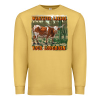 Antique Gold whatever lassos your longhorn Premium Sweatshirt - RanaPortraitStore
