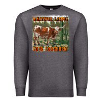 Charcoal Heather whatever lassos your longhorn Premium Sweatshirt - RanaPortraitStore