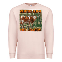 Pale Pink whatever lassos your longhorn Premium Sweatshirt - RanaPortraitStore