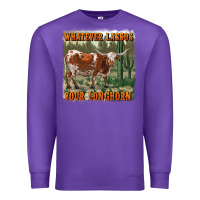 Purple whatever lassos your longhorn Premium Sweatshirt - RanaPortraitStore