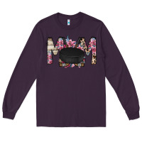 Plum mom hockey flower Long Sleeve Tee - RacoonDesign
