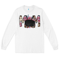 White mom hockey flower Long Sleeve Tee - RacoonDesign