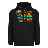 Black watercolor give me all the pumpkin spice Heavyweight Hoodie - RanaPortraitStore