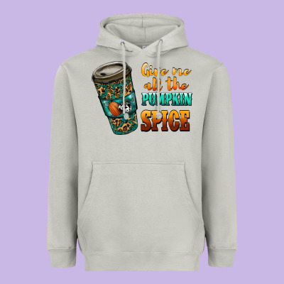 Watercolor Give Me All The Pumpkin Spice Heavyweight Hoodie Designed By Ranaportraitstore