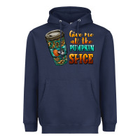 Navy watercolor give me all the pumpkin spice Heavyweight Hoodie - RanaPortraitStore