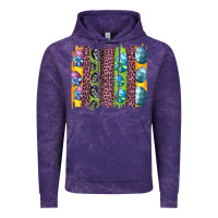 Cloud Purple easter eggs and leopard brushstrokes Vintage Hoodie - Artiststas