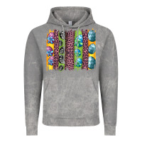 Cloud Rock easter eggs and leopard brushstrokes Vintage Hoodie - Artiststas