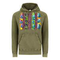 Vintage Olive easter eggs and leopard brushstrokes Vintage Hoodie - Artiststas
