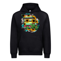 Black Missouri Map Sunflower Cactus Serape Urban Hoodie - RanaPortraitStore