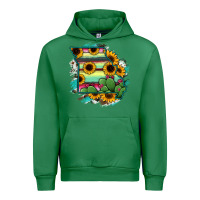 Emerald Missouri Map Sunflower Cactus Serape Urban Hoodie - RanaPortraitStore
