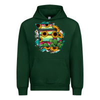 Forest Green Missouri Map Sunflower Cactus Serape Urban Hoodie - RanaPortraitStore