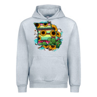 Heather Grey Missouri Map Sunflower Cactus Serape Urban Hoodie - RanaPortraitStore