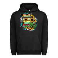 Pigment Black Missouri Map Sunflower Cactus Serape Urban Hoodie - RanaPortraitStore