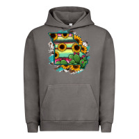 Pigment Tornado Missouri Map Sunflower Cactus Serape Urban Hoodie - RanaPortraitStore