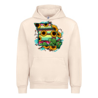 Sandshell Missouri Map Sunflower Cactus Serape Urban Hoodie - RanaPortraitStore