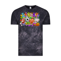 Cloud Black Spooky Vibes Ghost Vintage Tee - CowhideDigitalArt