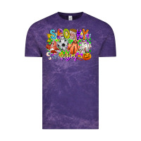 Cloud Purple Spooky Vibes Ghost Vintage Tee - CowhideDigitalArt