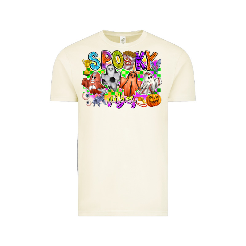 Spooky Vibes Ghost Vintage Tee by CowhideDigitalArt | Teevron