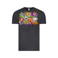 Vintage Black Spooky Vibes Ghost Vintage Tee - CowhideDigitalArt