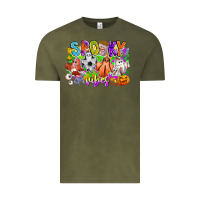 Vintage Olive Spooky Vibes Ghost Vintage Tee - CowhideDigitalArt