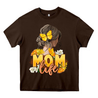Chocolate Brown Mom life Mother's Day Heavy Core Tee - FaDigitalArtStudio