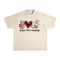 Sandshell peace love nursing Urban Heavy Tee - Jasminsmagicworld