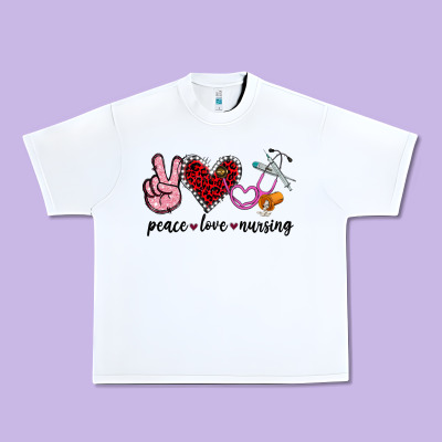Peace Love Nursing Urban Heavy Tee Designed By Jasminsmagicworld