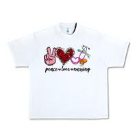 White peace love nursing Urban Heavy Tee - Jasminsmagicworld
