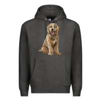 Charcoal Heather goldendoodle Premium Hoodie - BarkalooDesign