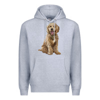 Heather Grey goldendoodle Premium Hoodie - BarkalooDesign