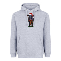 Heather Grey black angus Heavyweight Hoodie - RanaPortraitStore