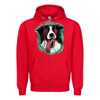 Red border collie Zipper Hoodie - Jasminsmagicworld