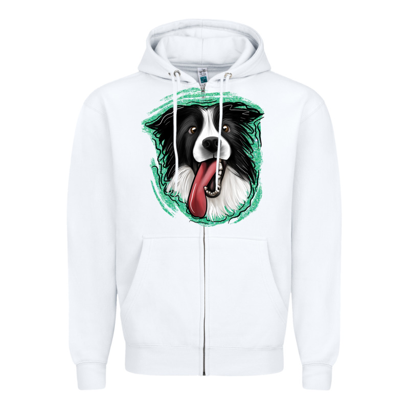 Border Collie Zipper Hoodie by Jasminsmagicworld | Teevron