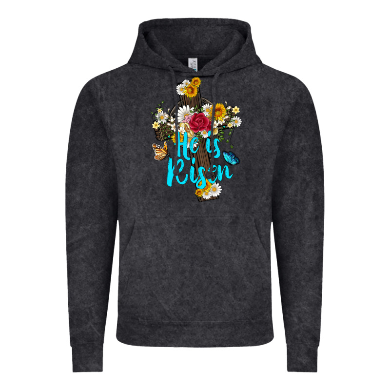 He Is Rısen With Cross And Butterfly Vintage Hoodie by Artiststas | Teevron