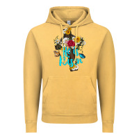 Vintage Mustard he is rısen with cross and butterfly Vintage Hoodie - Artiststas