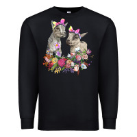 Black floral baby goats Premium Sweatshirt - RanaPortraitStore