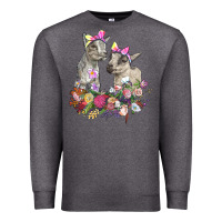 Charcoal Heather floral baby goats Premium Sweatshirt - RanaPortraitStore