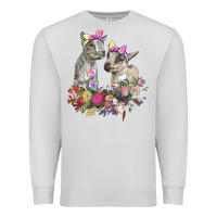 Dove Grey floral baby goats Premium Sweatshirt - RanaPortraitStore