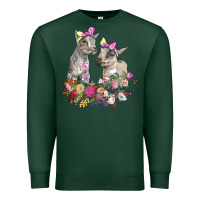 Sports Green floral baby goats Premium Sweatshirt - RanaPortraitStore