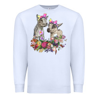 White floral baby goats Premium Sweatshirt - RanaPortraitStore