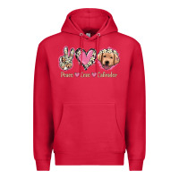 Cardinal Peace Love Labrador Premium Hoodie - Jasminsmagicworld