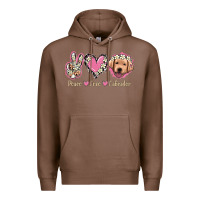 Chestnut Peace Love Labrador Premium Hoodie - Jasminsmagicworld