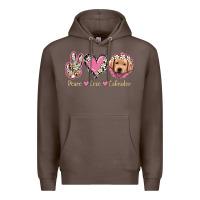 Coffee Peace Love Labrador Premium Hoodie - Jasminsmagicworld