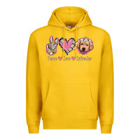 Lemon Peace Love Labrador Premium Hoodie - Jasminsmagicworld