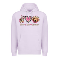 Lilac Peace Love Labrador Premium Hoodie - Jasminsmagicworld